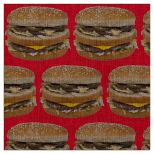 grand double cheeseburger tissu rouge
