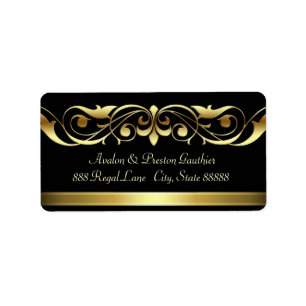 Grand Duchess Black Gold Soll Étiquettes de adress