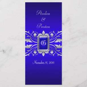Grand Duchess Blue Scroll Programme de mariage Tur