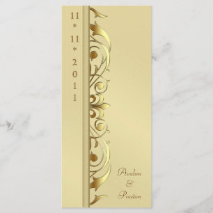 Grand Duchess Gold Scroll Wedding Programme