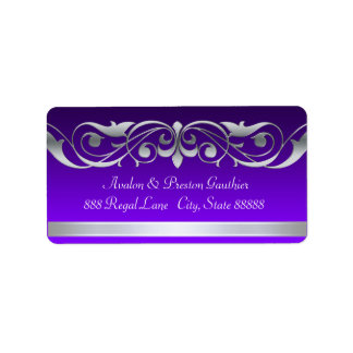 Grand-Duchesse Violet Silver Étiquettes de adresse