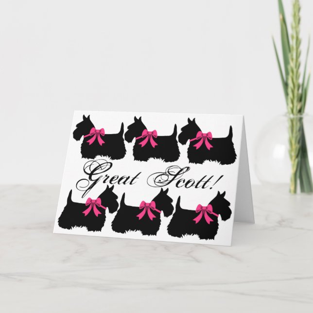 "Grand Écossais !", carte vierge Scottish Terrier (Devant)