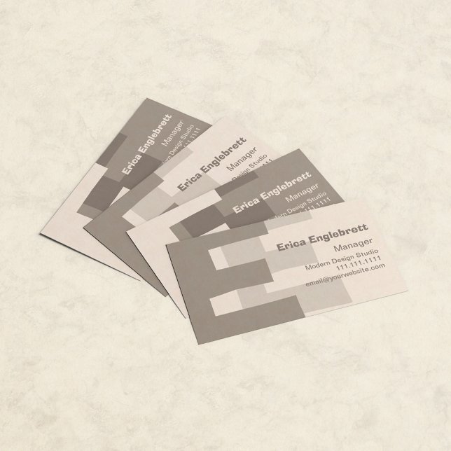 Grand Elegant Rétro E Monogram Carte de visite (Créateur téléchargé)