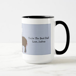 Grand éléphant, petite tasse de fête des pères