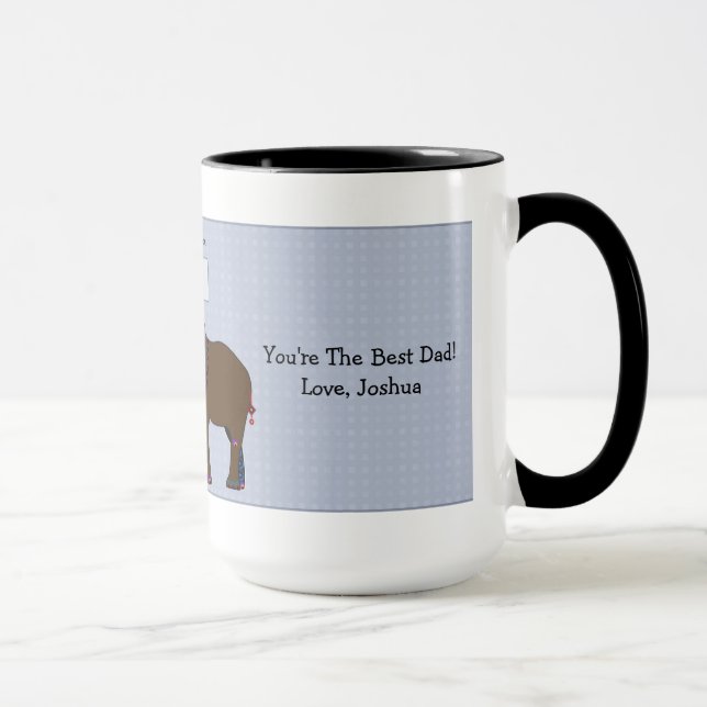 Grand éléphant, petite tasse de fête des pères (Droite)