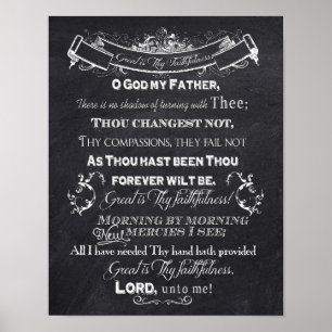Grand Est Votre Foi Chalkboard Art Poster