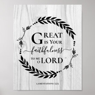 GRAND EST VOTRE FOI-FULNESS Wood Affiche chrétienn