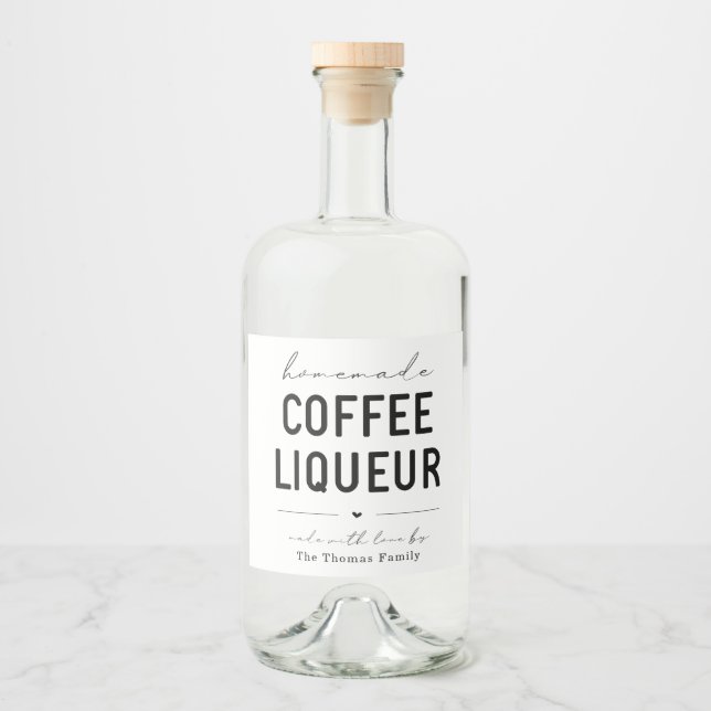 Grand Étiquette de café fait maison (Devant)