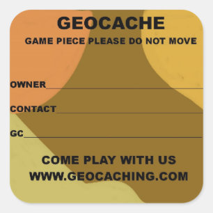 Grand étiquette de geocache