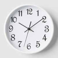 Grand Facile À Lire Horloge Numéros De Face Horlog
