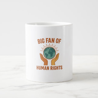 Grand fan de la tasse de café des droits de l'homm