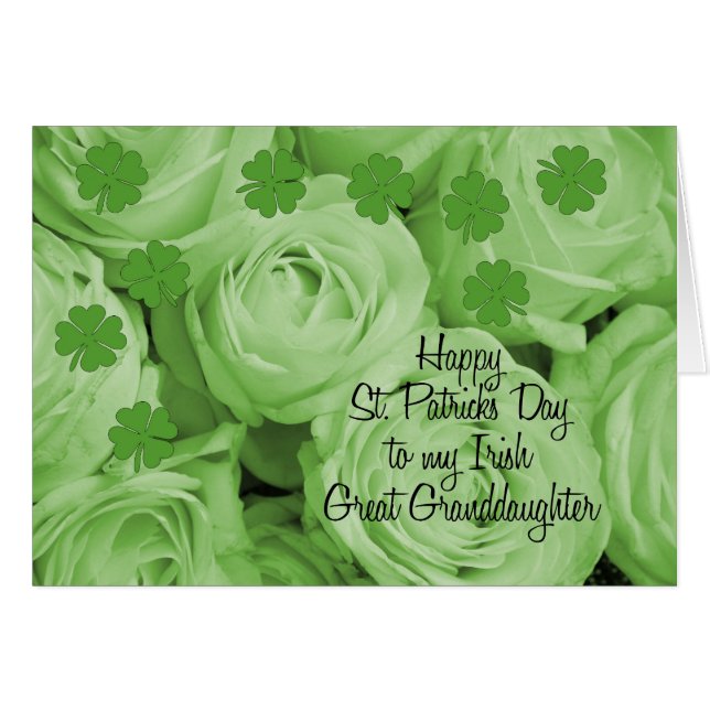 Grand-fille rose irlandaise St. Patrick (Devant horizontal)