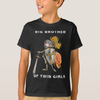 *~* GRAND FRÈRE Twin Girls Boys T-Shirt Knight