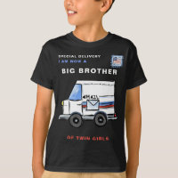 *~* GRAND FRÈRE Twin Girls Boys T-Shirt Post man