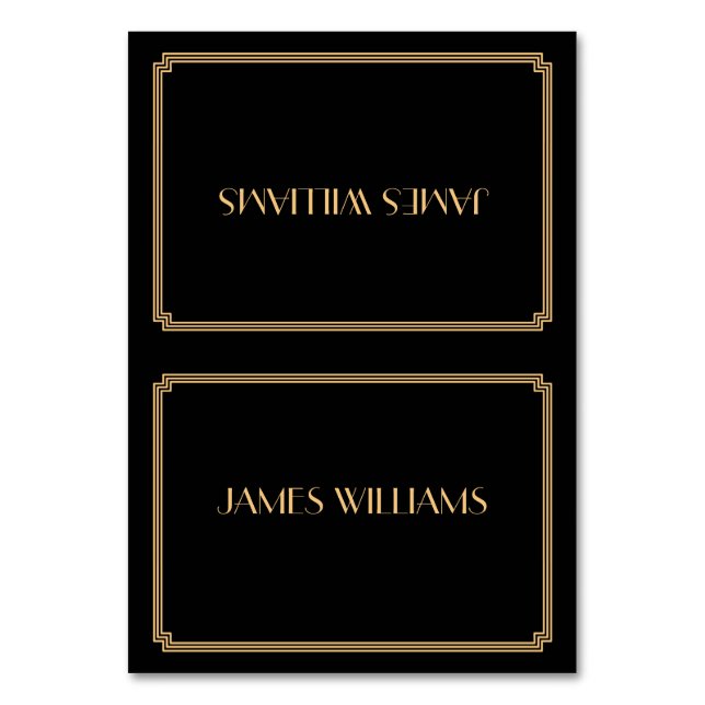 Grand Gatsby Art Déco Black Place Fixation Cartes (Par défaut)