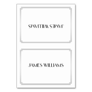 Grand Gatsby Art Déco Silver Place Fixation Cartes