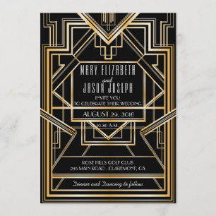 Grand Gatsby Inspiré Faire-part de mariage