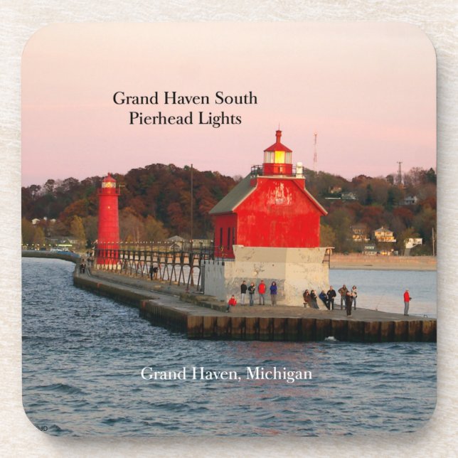 Grand Haven South Pierhead Lights dessous de verre (Devant)