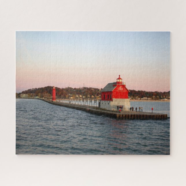 Grand Haven South Pierhead Lights puzzle (Horizontal)