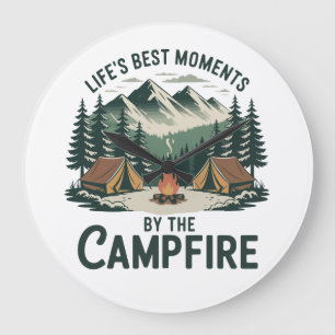 Grand Horloge Murale Campfire Moments