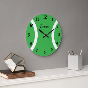 Grand horloge murale de sport de balle de tennis v