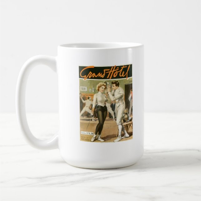 Grand Hotel Fencing Poster Café Mug (Gauche)