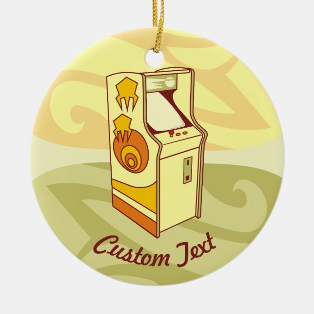 Grand jeu d'arcade console ornement céramique (Devant)