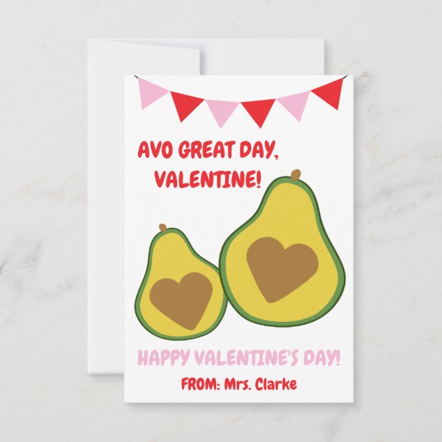 Grand Jour Avo ! Carte de la Saint-Valentin Avocad (Devant)