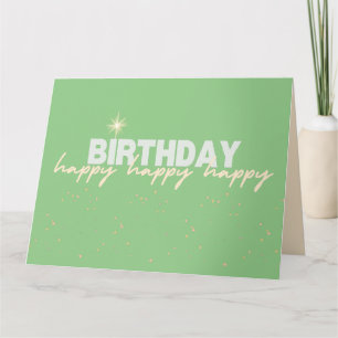 GRAND Joyeux anniversaire ! Carte de voeux 8,5 x 1