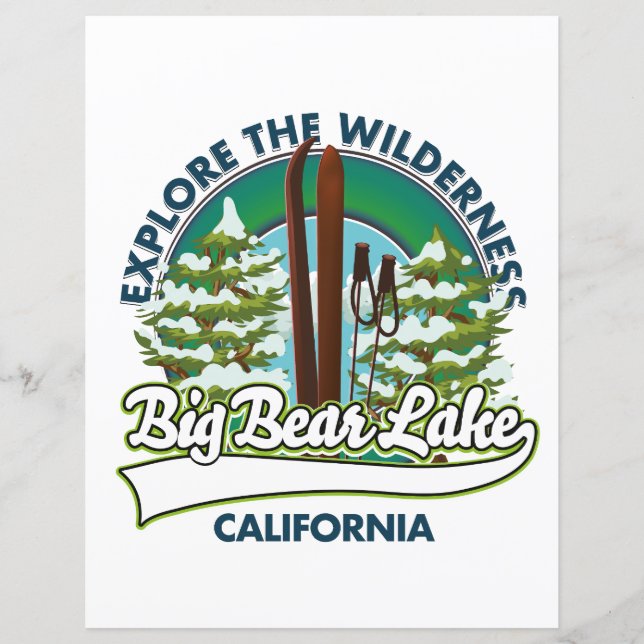 Grand lac Big Bear Californie logo ski (Devant)