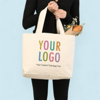 Grand logo 1 face Sac fourre-tout 100% coton Pas d