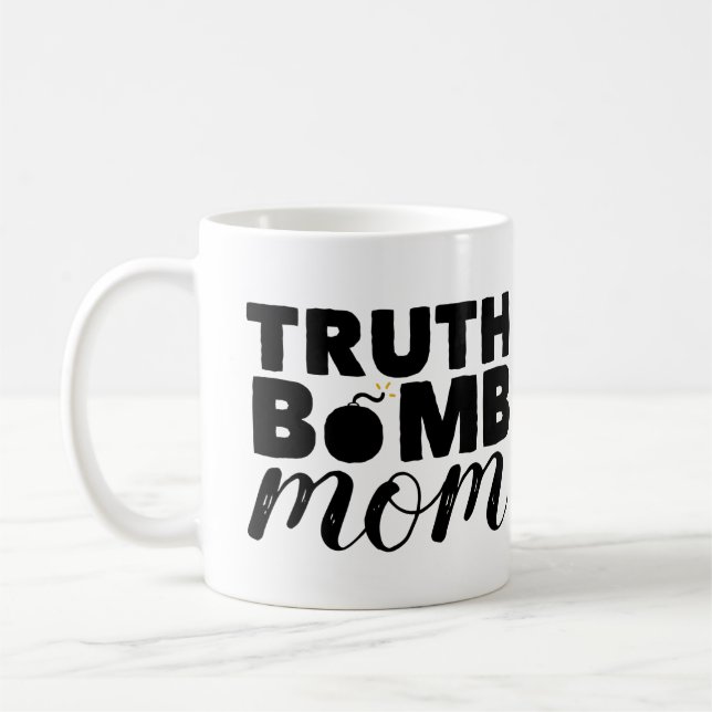 Grand logo de café de tasse de vérité de maman (Gauche)