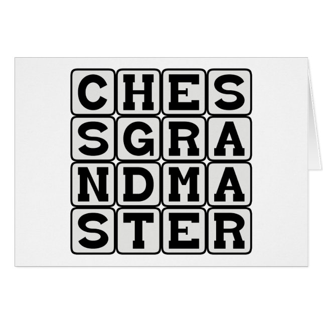 Grand maître d'échecs, bon aux échecs (Devant horizontal)