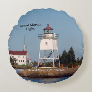 Grand Marais coussin rond clair