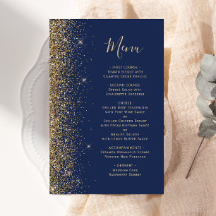 Grand Menu de Mariage Bleu Nuit Paillettes Or