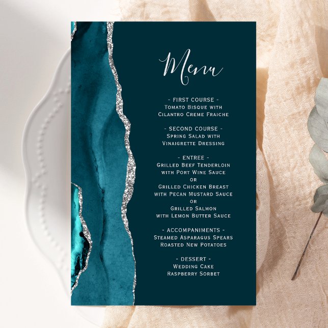 Grand Menu de Mariage en Budget Élevé Turquoise Bl (Créateur téléchargé)