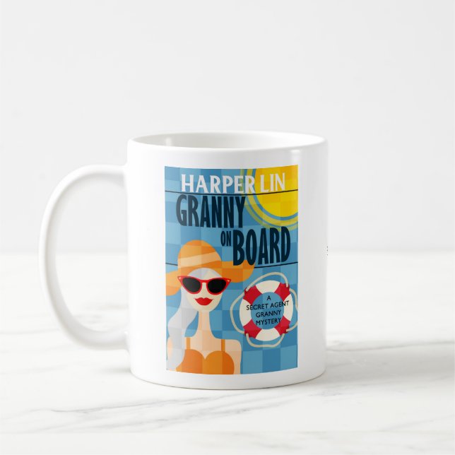 Grand-mère à bord par Harper Lin Book Cover Mug (Gauche)