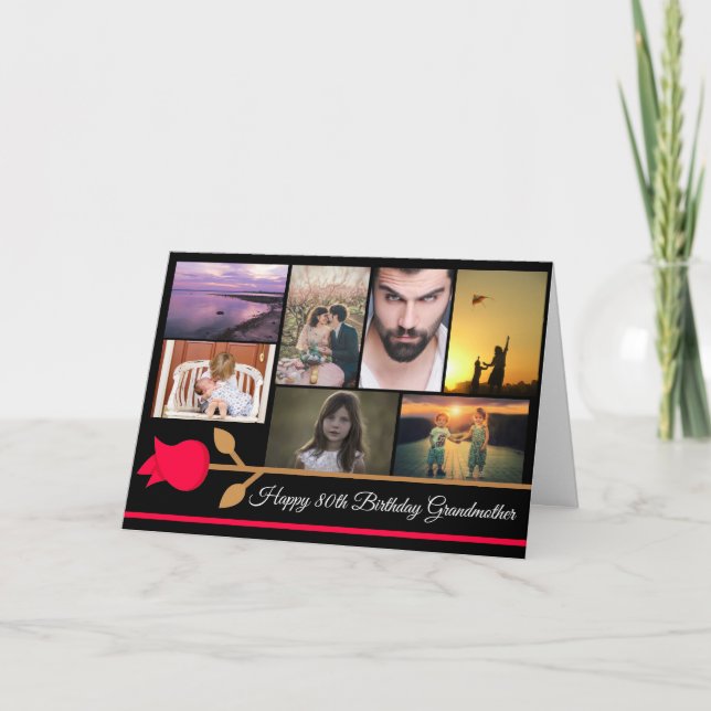 Grand-mère Anniversaire Carte photo personnalisé (Devant)