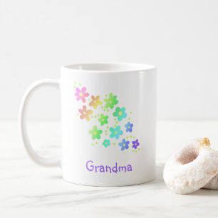 Grand-mère Arc-en-ciel Fleurs Mug