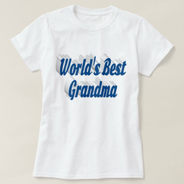Grand-mère bleu marine texte T-shirt (Design devant)