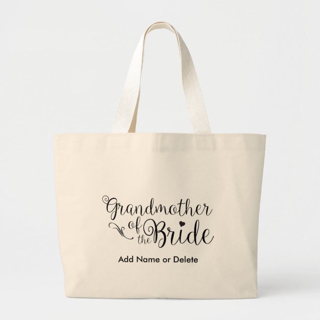 Grand-mère de la Mariée Grand Sac fourre-tout en t (Devant)