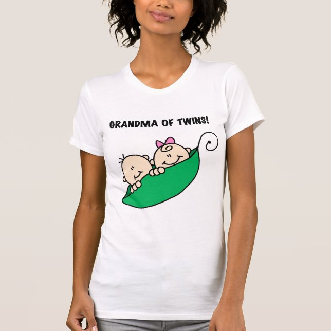 Grand-mère de Twins Peas dans un Pod Tshirts et ca (Devant)