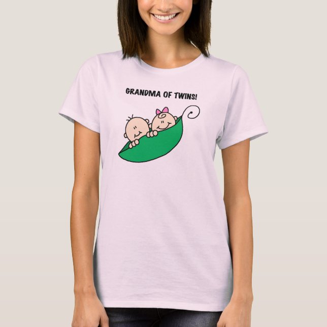 Grand-mère de Twins Peas dans un Pod Tshirts et ca (Devant)