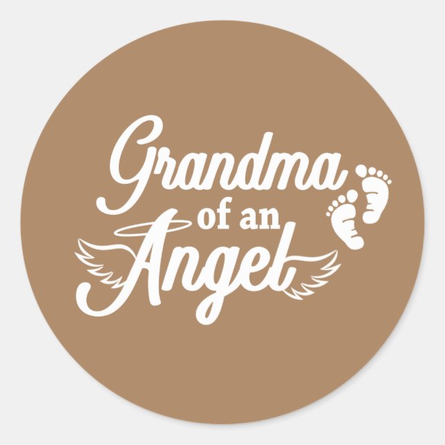 Grand-mère d'un Sticker Angel (Devant)