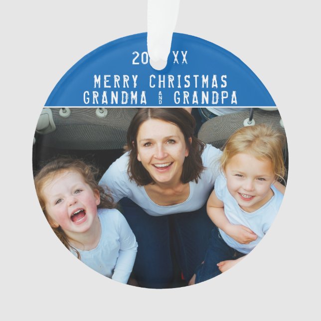 Grand-mère et grand-père Noël Keepsaké Photo (devant)