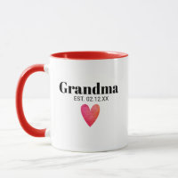 Grand-mère Faire-part de naissance Mug