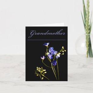 Grand-mère Fleurs Bleues Delicate