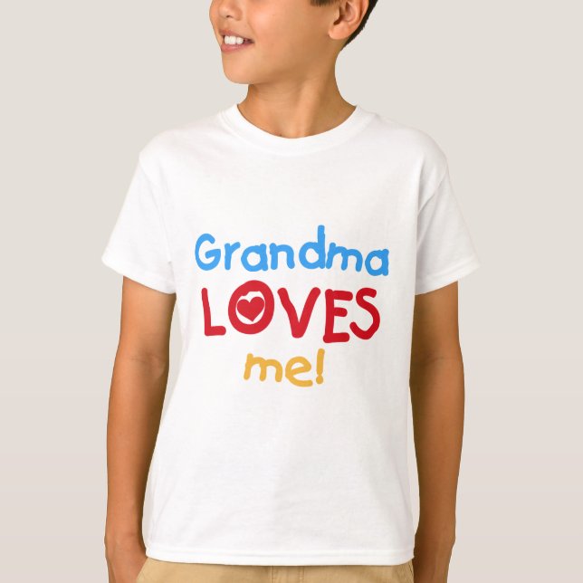 Grand-mère m'aime T-shirts et cadeaux (Devant)