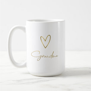 Grand-mère Mug avec Gold Heart Design