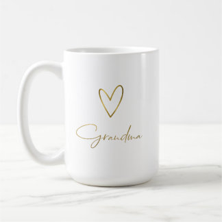 Grand-mère Mug avec Gold Heart Design